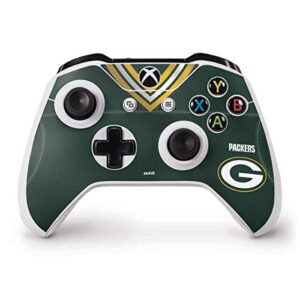 skinit decal gaming skin compatible with xbox one s controller - officially licensed nfl green bay packers team jersey design