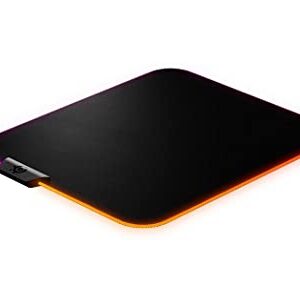 SteelSeries QcK Prism Cloth - Gaming Mouse Pad - 2 zones RGB lighting - Medium size