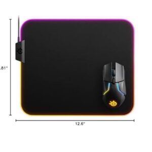 SteelSeries QcK Prism Cloth - Gaming Mouse Pad - 2 zones RGB lighting - Medium size