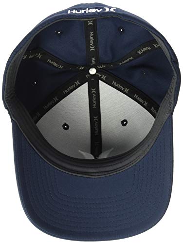 Hurley Men's Dri-Fit One & Only Flexfit Baseball Cap, Obsidian/White, L-XL