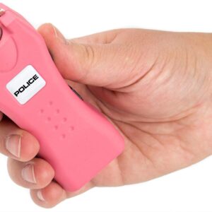 POLICE Stun Gun 618 - Mini Rechargeable with LED Flashlight, Pink