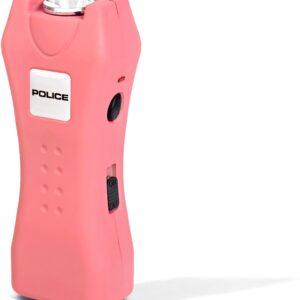 POLICE Stun Gun 618 - Mini Rechargeable with LED Flashlight, Pink