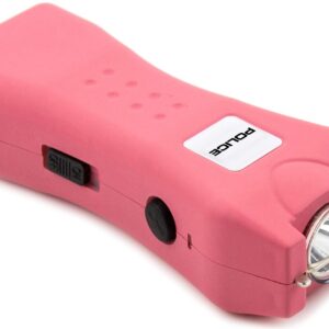 POLICE Stun Gun 618 - Mini Rechargeable with LED Flashlight, Pink