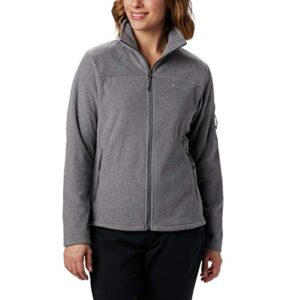 columbia women's fast trek ii jacket, city grey heather, large