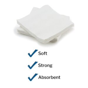 McKesson Disposable Washcloths, Soft, Absorbent and Strong, 13 in x 13 in, 50 Count, 16 Packs, 800 Total