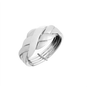 silverly puzzle rings women sterling silver - 925 sterling silver ring - braided woven multiband promise ring for men - women's wedding band - turkish wedding rings his and hers