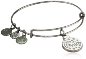 alex and ani hello winter ornament ewb bangle bracelet, metallic hazel