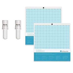 2 pack silhouette autoblades and 12inx12in silhouette cameo replacement cutting mats