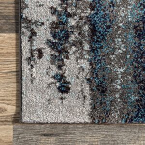 nuLOOM Haydee Glacial Abstract Area Rug, 10x14, Blue