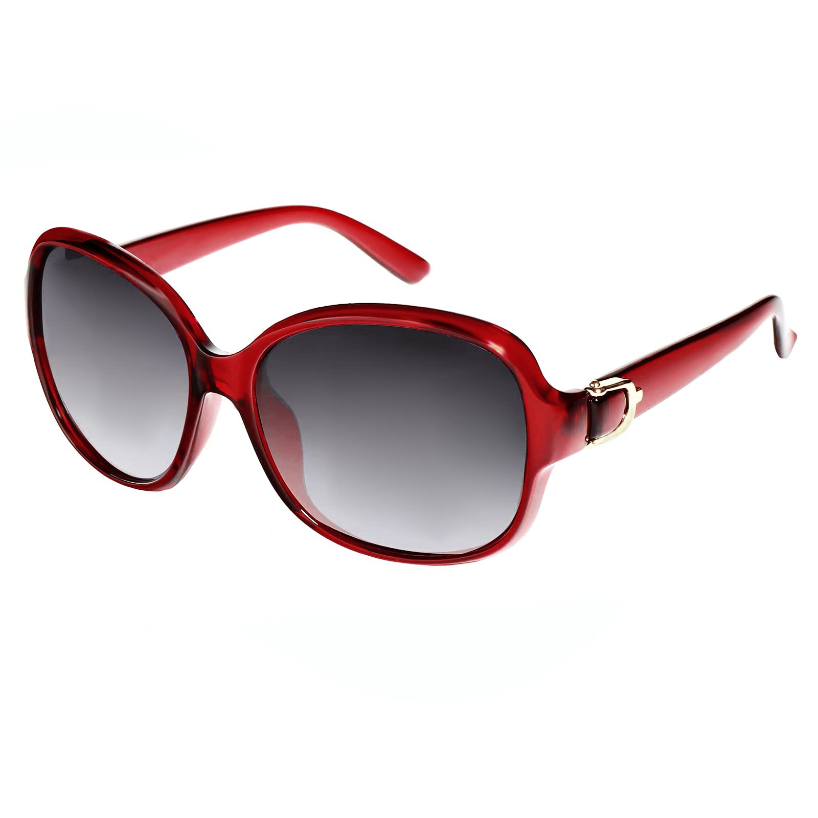 EFE Red Big Large Sunglasses for Women Oversized Polarized Frame UV 400 Protection Vintage Fashion Sun Glasses Eyewear