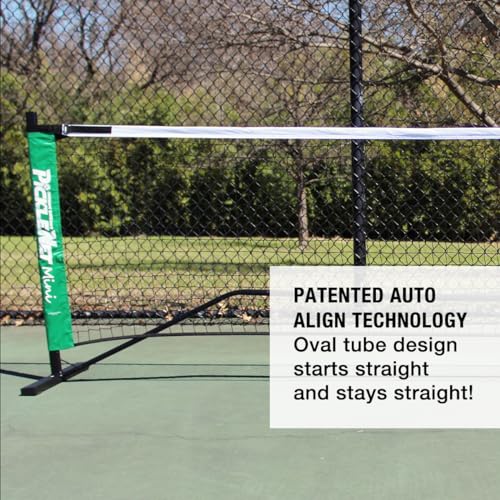 Picklenet Mini - Portable 10-Feet Long Pickleball Net | Bag Included | Easy and Fast Assembly | Indoor & Outdoor Use | Powder-Coated Steel | No-Twist Guarantee | Patented Design | 1 Year Warranty