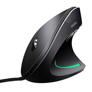 shoplease wired vertical mouse, optical ergonomic mouse with 4 adjustable 800/1200/2000/3200, 5 buttons usb computer mouse, better for large and medium sized hands