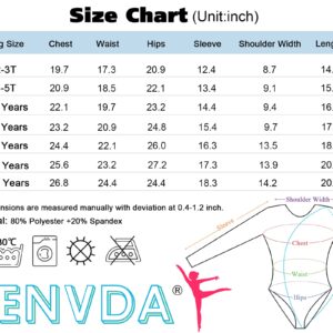 TENVDA Gymnastics Leotards for Girls 3t 4t Long Sleeve Tumbling Outfit Sparkly Purple Unicorn Toddler Kids Bodysuits