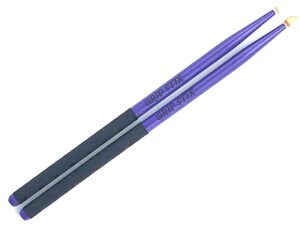 grip stix 15" long purple with black non-slip grip drumsticks -ideal for all drumming, fitness, aerobic & workout exercises