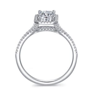 HAFEEZ CENTER 1 Carat Cushion Cut Moissanite Rings For Women Engagement Rings For Women Moissanite Ring (8, Moissanite)