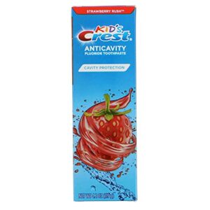 crest toothpaste kids strawberry rush, 4.2 ounce (pack of 3)