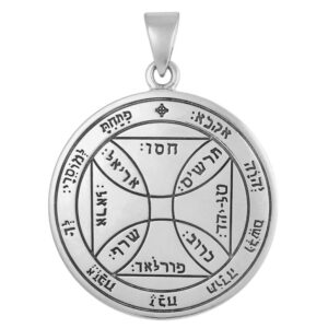 moonlight mysteries sterling silver seventh pentacle of the sun talisman for freedom