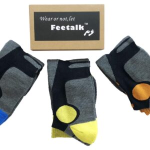 Feetalk Ski Snowboard Socks Thermal Merino Wool —Outdoor Activity Skiing Men's and Women's Socks