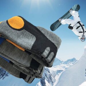 Feetalk Ski Snowboard Socks Thermal Merino Wool —Outdoor Activity Skiing Men's and Women's Socks