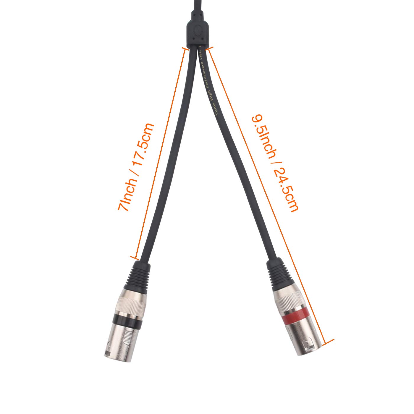 tisino 3.5mm to Dual XLR Stereo Cable 1/8 inch Mini Jack to 2 XLR Male Y Splitter Adapter Cord- 3.3 FT