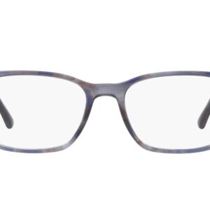 Persol PO3189V Rectangular Prescription Eyewear Frames, Grey/Blue/Demo Lens, 55 mm