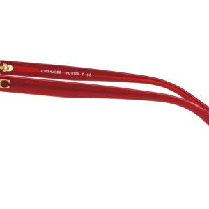 Coach HC6129 Prescription Eyewear Frames, Burgundy Laminate/Demo Lens, 52 mm