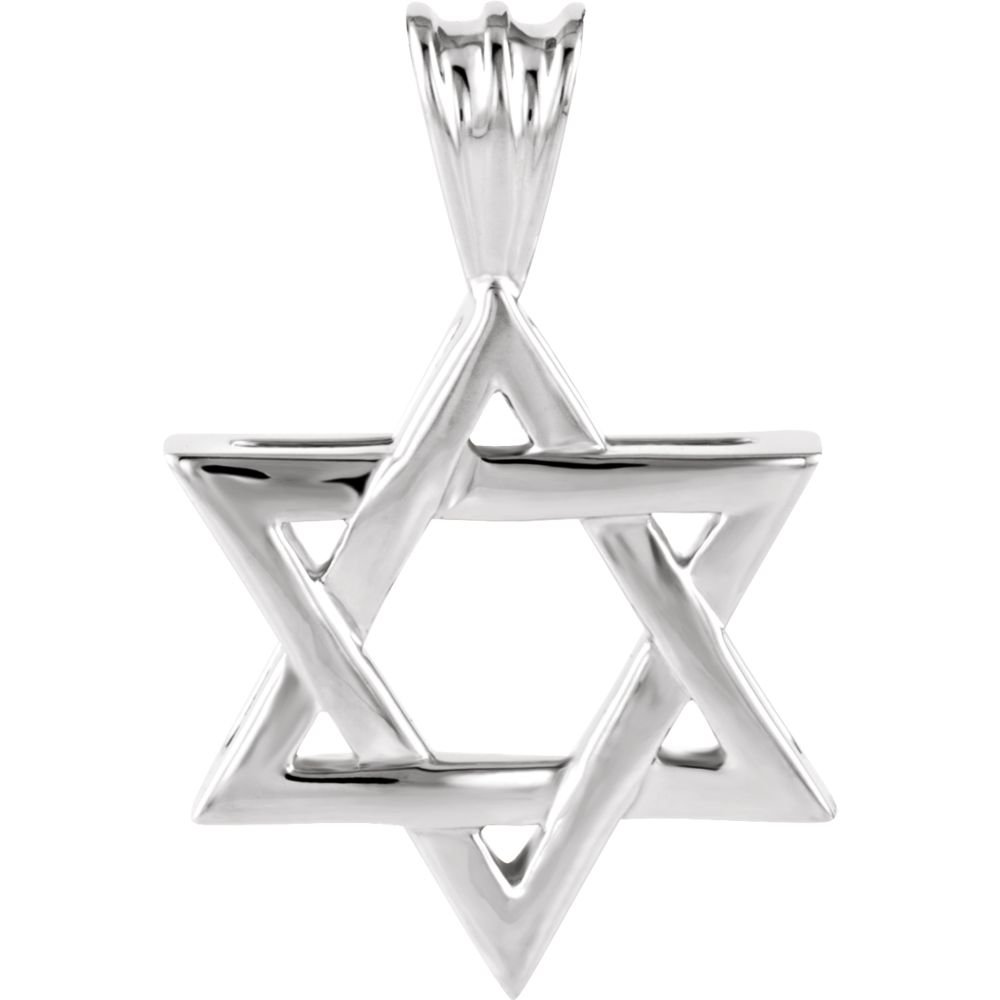 FB Jewels 925 Sterling Silver 17.00X15.25 mm Polished Star Of David Pendant