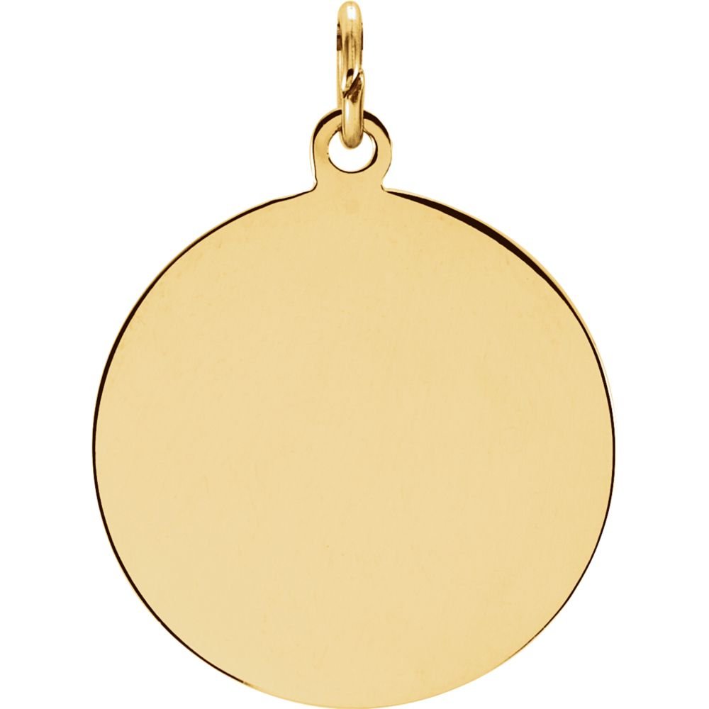 Jewels By Lux 14K Yellow Gold 18mm Round St. Padre Pio Medal