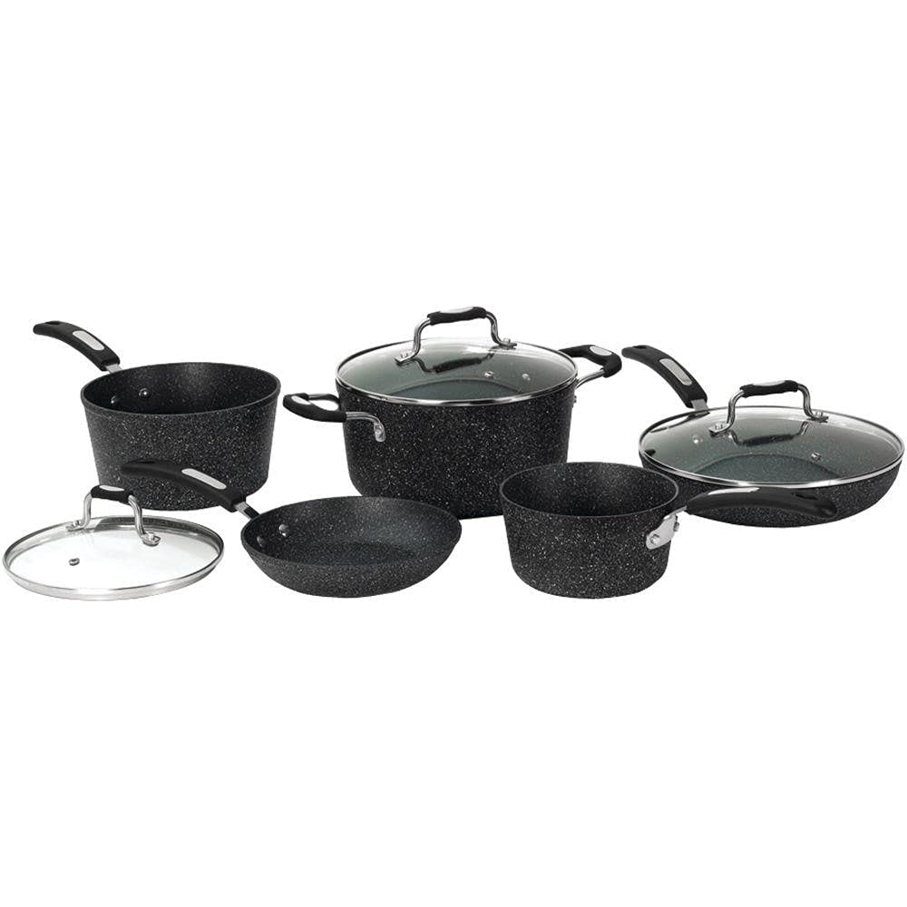 THE ROCK by Starfrit 030930-001-0000 cookware Set, 8-piece, Black