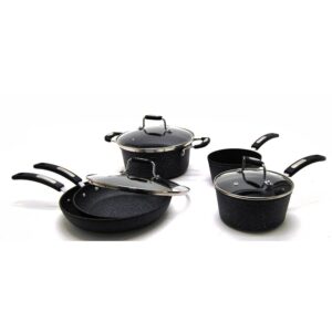 THE ROCK by Starfrit 030930-001-0000 cookware Set, 8-piece, Black