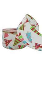 celebrate it- ribbon - cartoon christmas trees 2.5 in x 25 ft