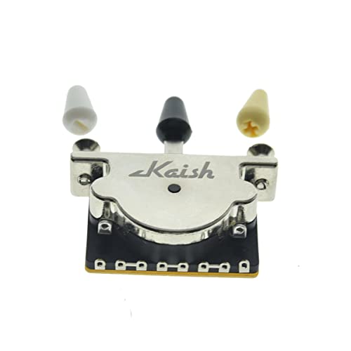 KAISH Heavy Duty 3 Way Guitar Pickup Lever Switch Pickup Selector Switch for Strat Tele with 3 Plastic Tips