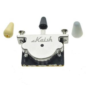 kaish heavy duty 3 way guitar pickup lever switch pickup selector switch for strat tele with 3 plastic tips