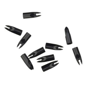 ZSHJG 50 Pack Archery Arrow Nock Glue On 7mm Arrow Shaft for DIY Hunting Arrows Recurve Bow Compound Bow (black)