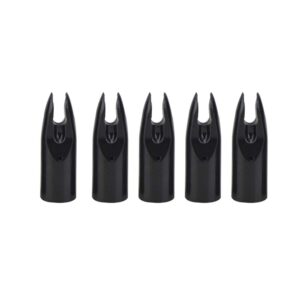 ZSHJG 50 Pack Archery Arrow Nock Glue On 7mm Arrow Shaft for DIY Hunting Arrows Recurve Bow Compound Bow (black)