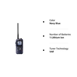 Standard Horizon HX890 Handheld VHF Navy Blue - Floating 6 Watt Class H DSC Two Way Radio