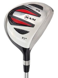 ram golf sgs #3 fairway wood - mens right hand - headcover included -steel shaft