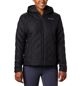 columbia women's copper crest hooded jacket, black, small