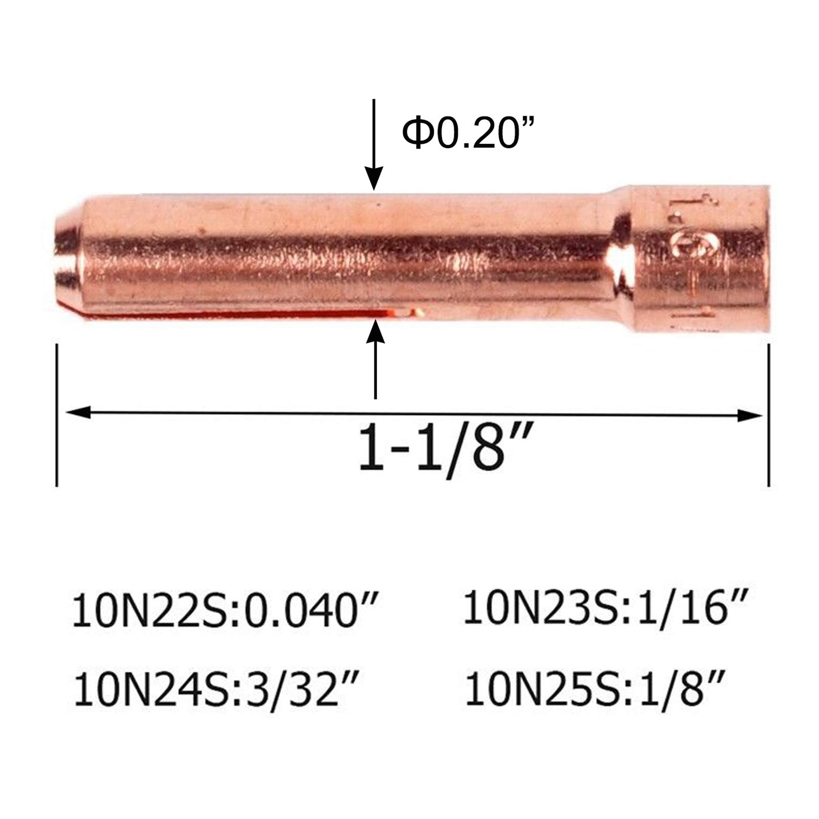 Zinger 53pcs TIG Welding Torch Stubby Gas Lens #10 Pyrex Glass Cup Kit Accessories for DB SR WP-17/18/26 TIG Welding Torch,with Cup+Back Cup+Nozzle+Collet+Collet Body+Gas Lens+Cup Gasket