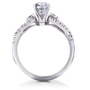 1 1/6ct Diamond Infinity Engagement Wedding Ring Bridal Set 14K White Gold - Size 7