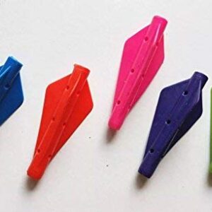 GPP 50pcs Arrow Feather TPE one-Piece Quickfletch Twister Vanes for Arrow Archery Fletching Arrow Vanes Suit for 7mm Arrow Shaft