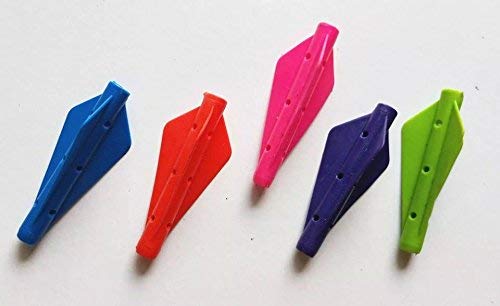 GPP 50pcs Arrow Feather TPE one-Piece Quickfletch Twister Vanes for Arrow Archery Fletching Arrow Vanes Suit for 7mm Arrow Shaft