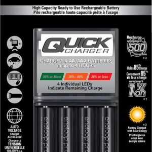 Panasonic K-KJ55K3A4BA Advanced 4 Hour Quick Battery Charger with 4AAA eneloop pro High Capacity Rechargeable Batteries