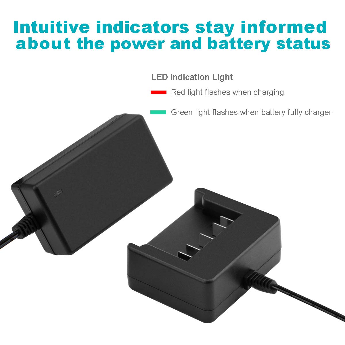 Creabest 18-Volt Lithium-Ion Battery Charger for Bosch BAT609 BAT622 BAT620 BAT609G BAT618 BAT618G BAT619 BAT619G BAT610G Slide-in Style Battery