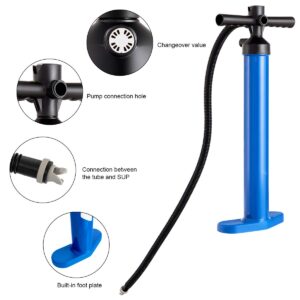 Gymax SUP Hand Pump, High Pressure Hand Pump Max 29 PSI Inflate and Deflate Double Action for Faster Inflation, Suitable for All Stand up Paddle Board Boat and Kayak