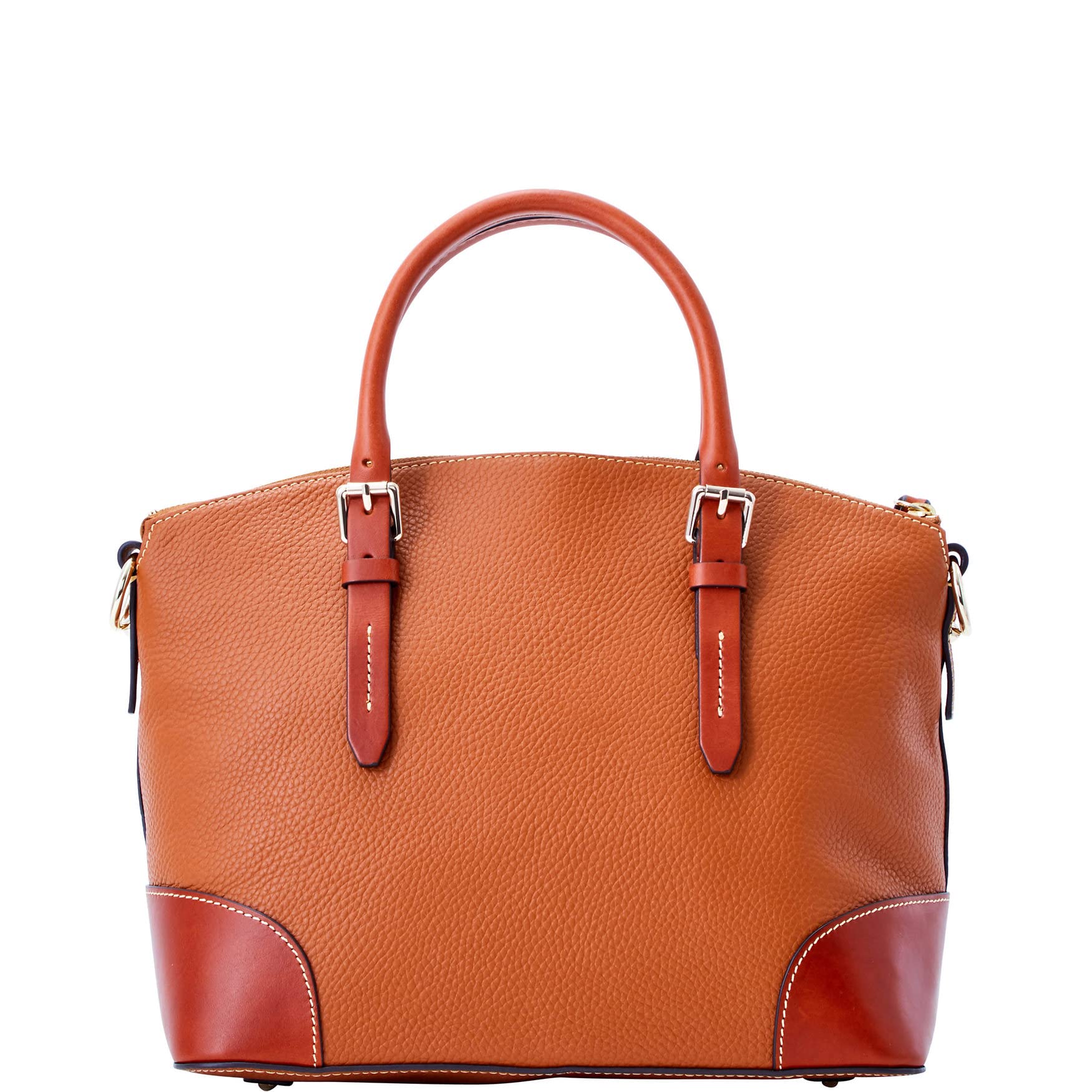 Dooney & Bourke Handbag, Pebble Grain Domed Satchel - Caramel