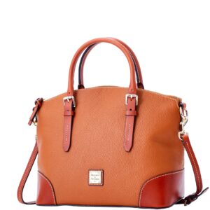 Dooney & Bourke Handbag, Pebble Grain Domed Satchel - Caramel