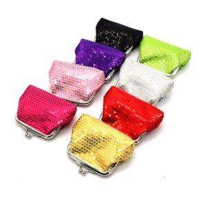 8 Pcs Sparkly Bling Coin Purses Sequin For Girl,Diva Party Favors For Xmas presents