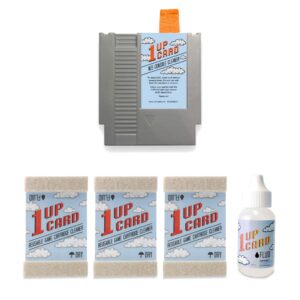 1upcard cleaning kit compatible with nes (nintendo entertainment system), and video game cartridges