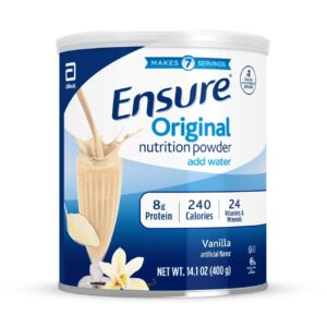 ensure original nutrition shake with 9 grams of protein, meal replacement shakes, vanilla 14.1 oz